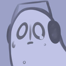 Fanart of Napstablook from Undertale